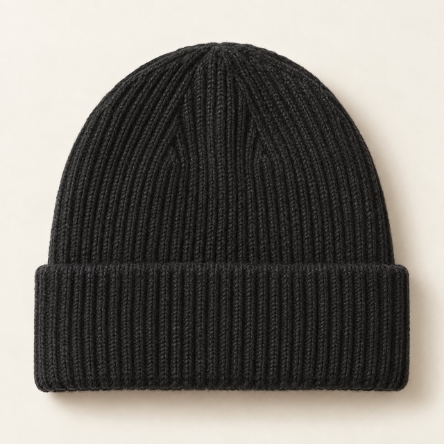 Onyx merino wool cap